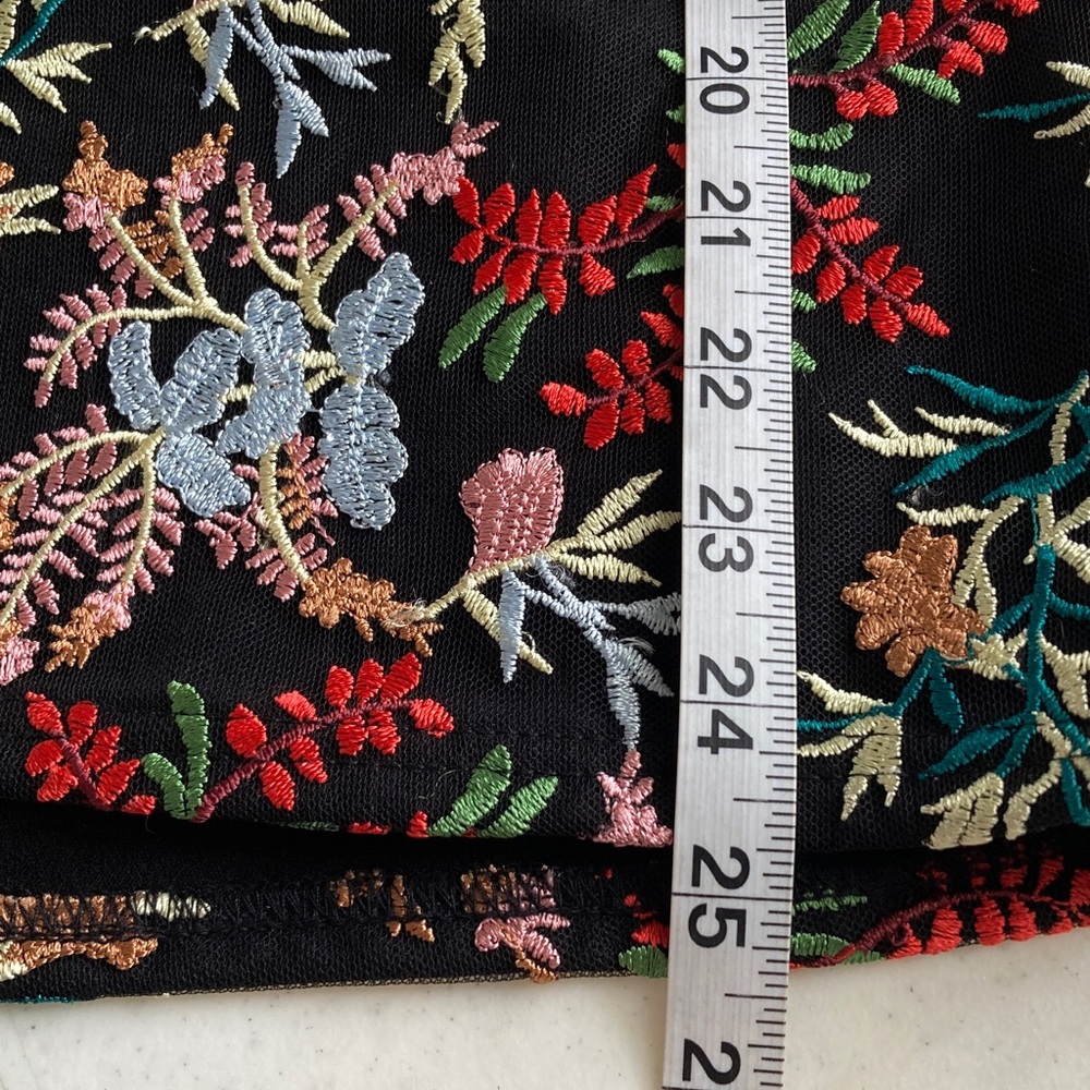 Urban Outfitters Black Floral Embroidered Mini Dress - Picture 10 of 10